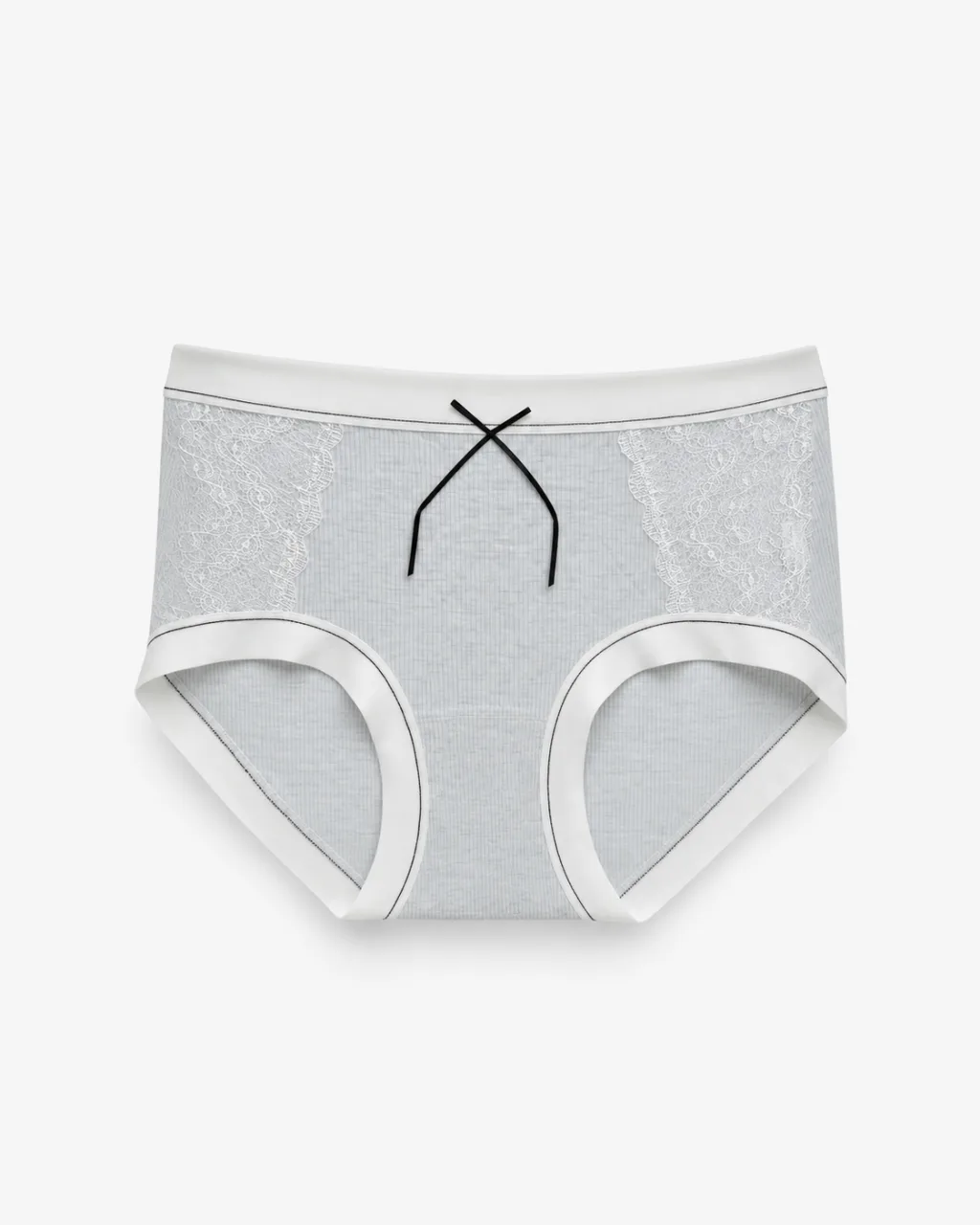Women's Lace-Panel Ribbed Panty - Style 6773