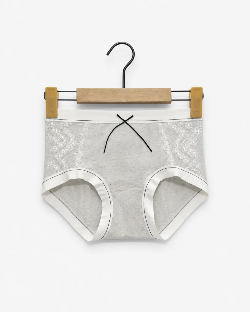 Women's Lace-Panel Ribbed Panty - Style 6773