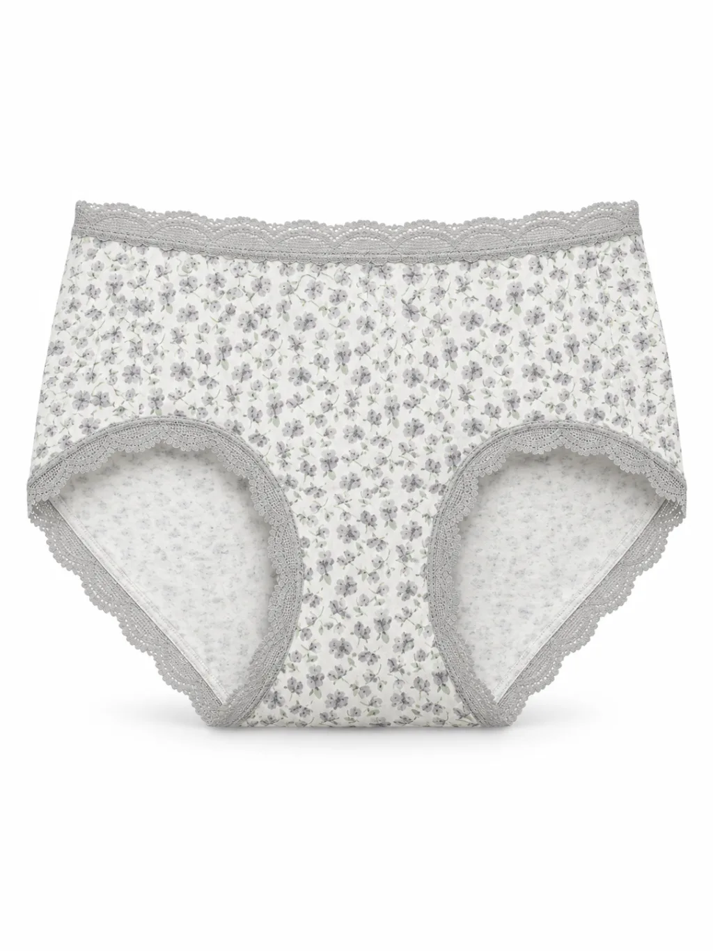 Women's Floral Lace-Trim Briefs - Style 6184