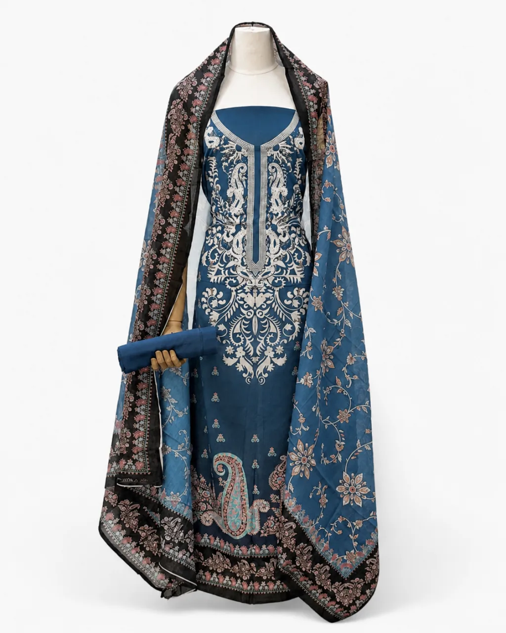 Zam Zam Blue Damask Pink Paisley