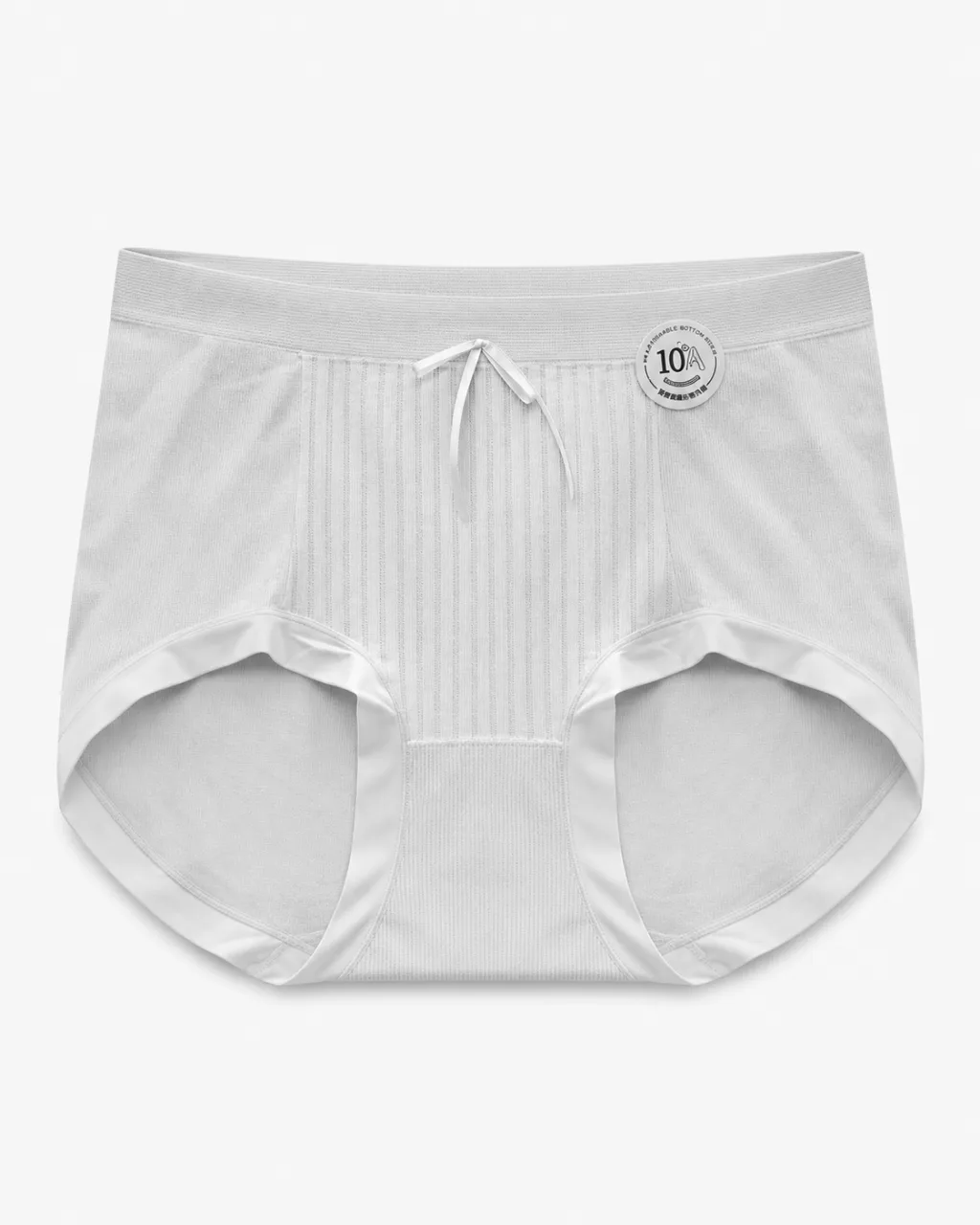 Women's Ribbed-Panel Bow High-Waist Briefs - Style 5005