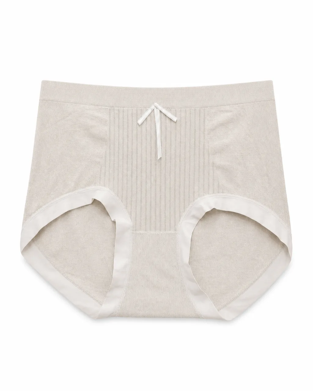 Women's Ribbed-Panel Bow High-Waist Briefs - Style 5005