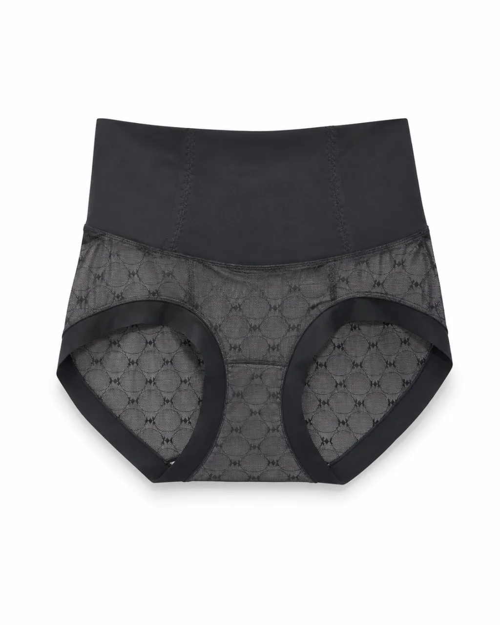 Women's Mesh-Panel High-Waist Briefs - Style 1001