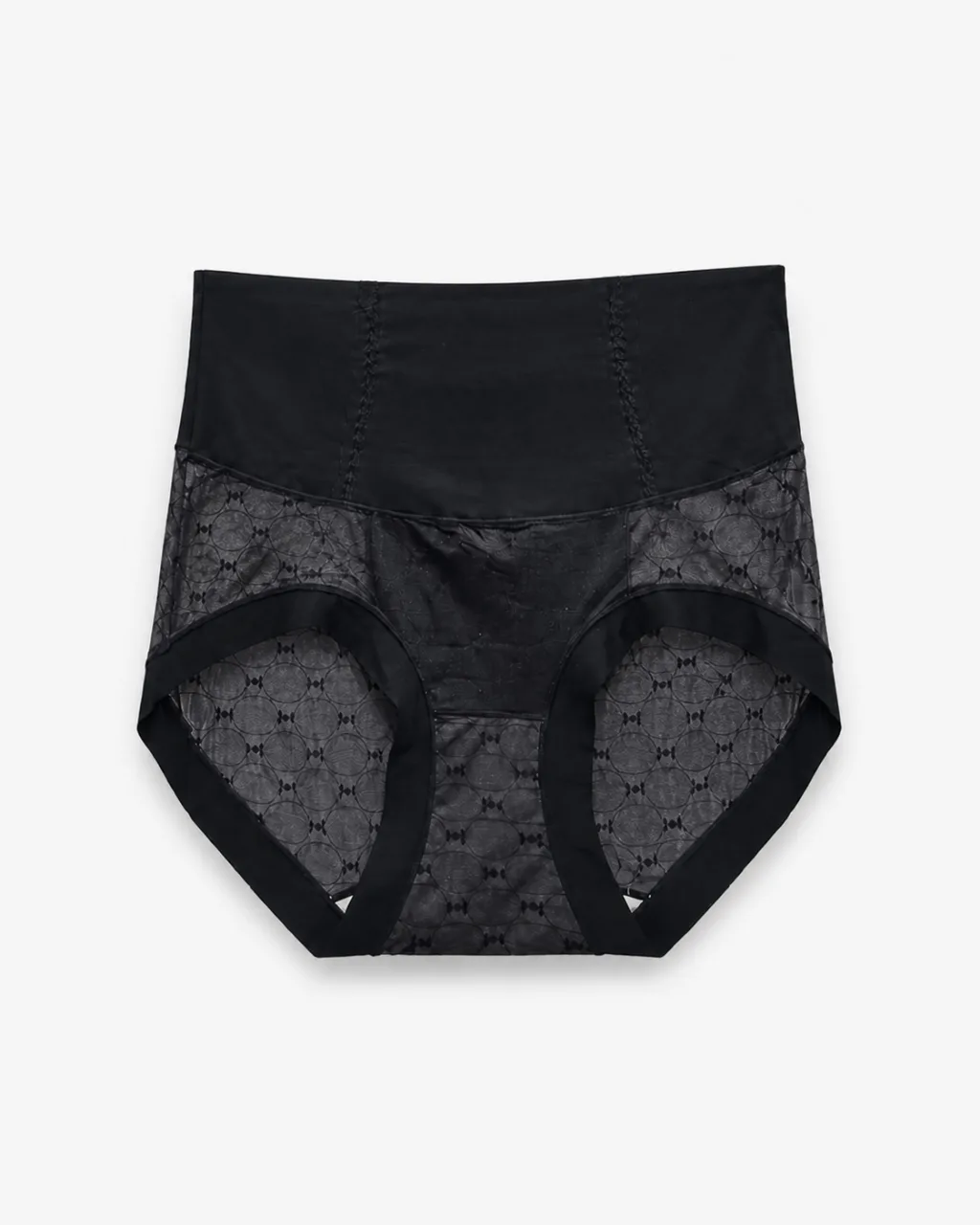 Women's Mesh-Panel High-Waist Briefs - Style 1001