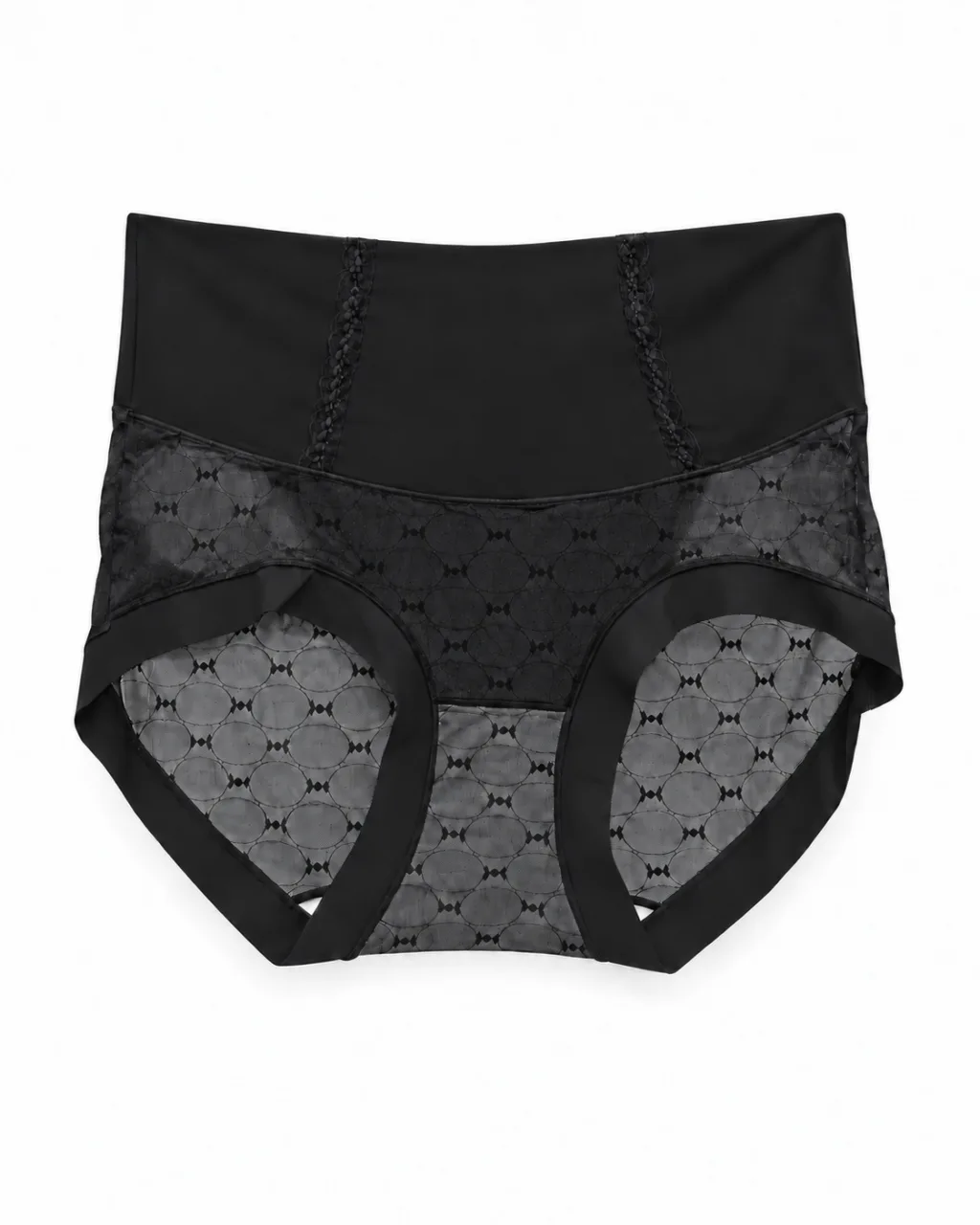 Women's Mesh-Panel High-Waist Briefs - Style 1001