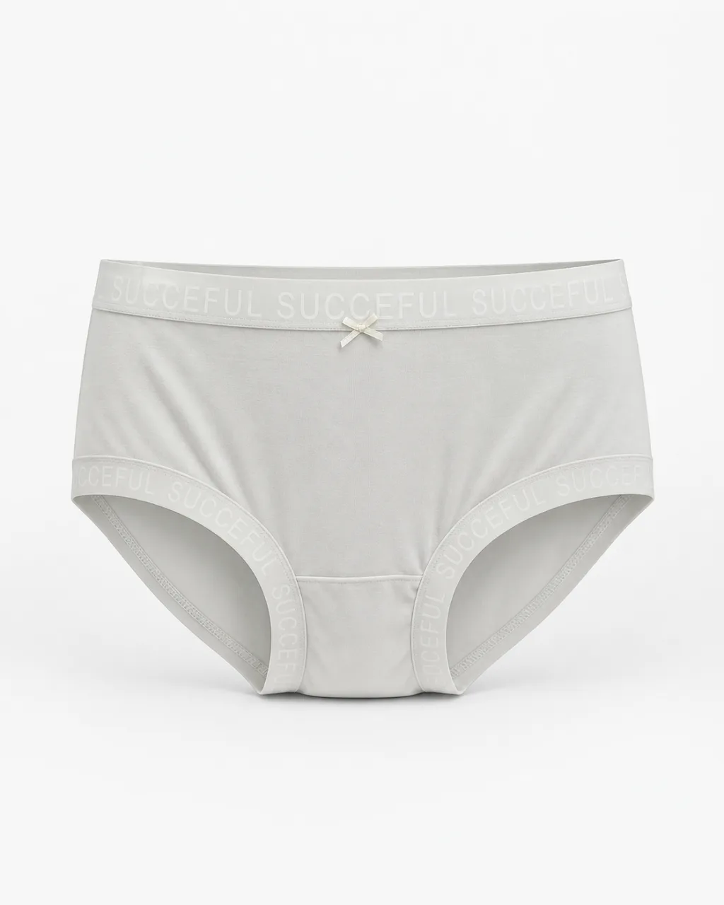 Women's Smooth High-Waist Briefs with Logo Trim - Style 33016