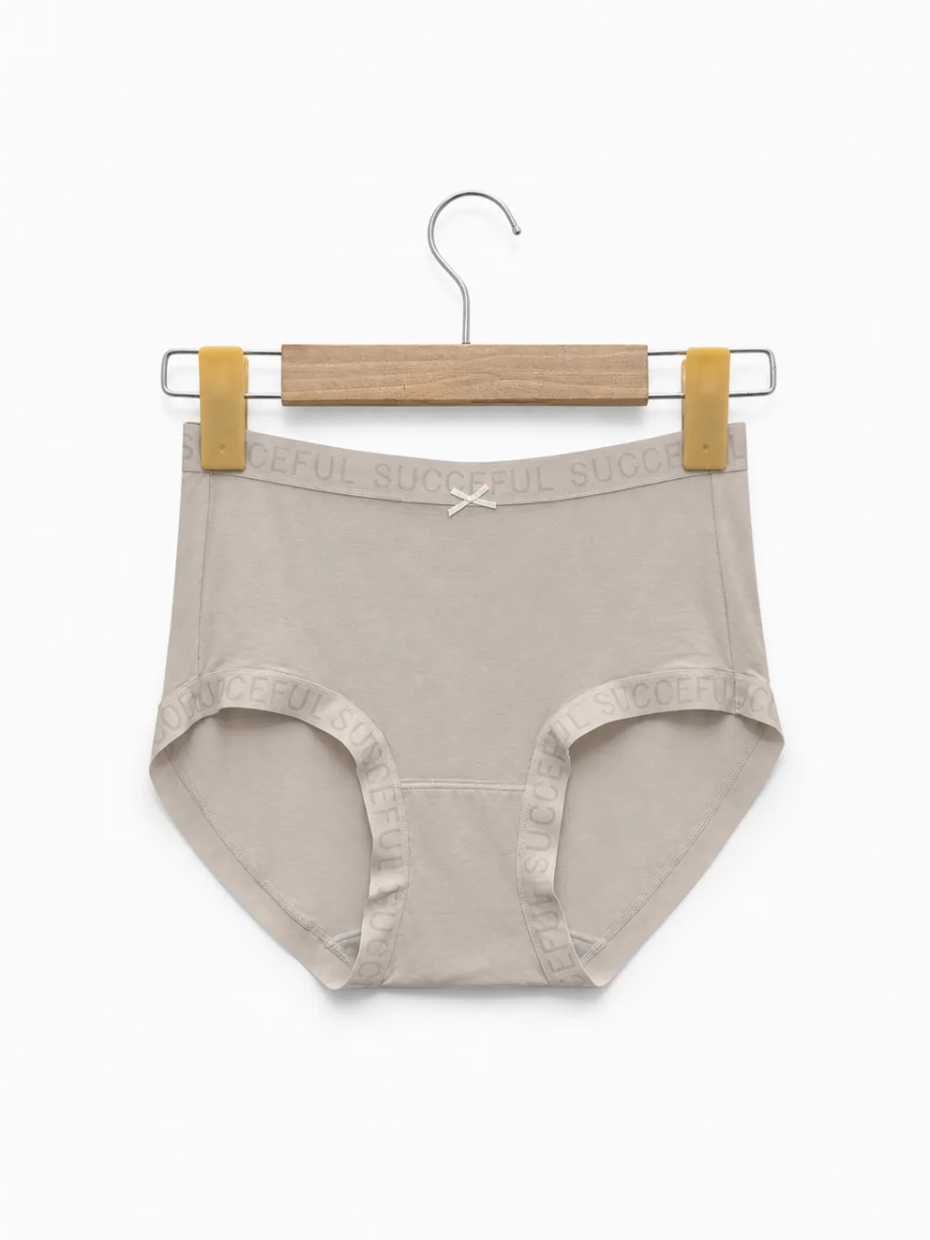 Women's Smooth High-Waist Briefs with Logo Trim - Style 33016