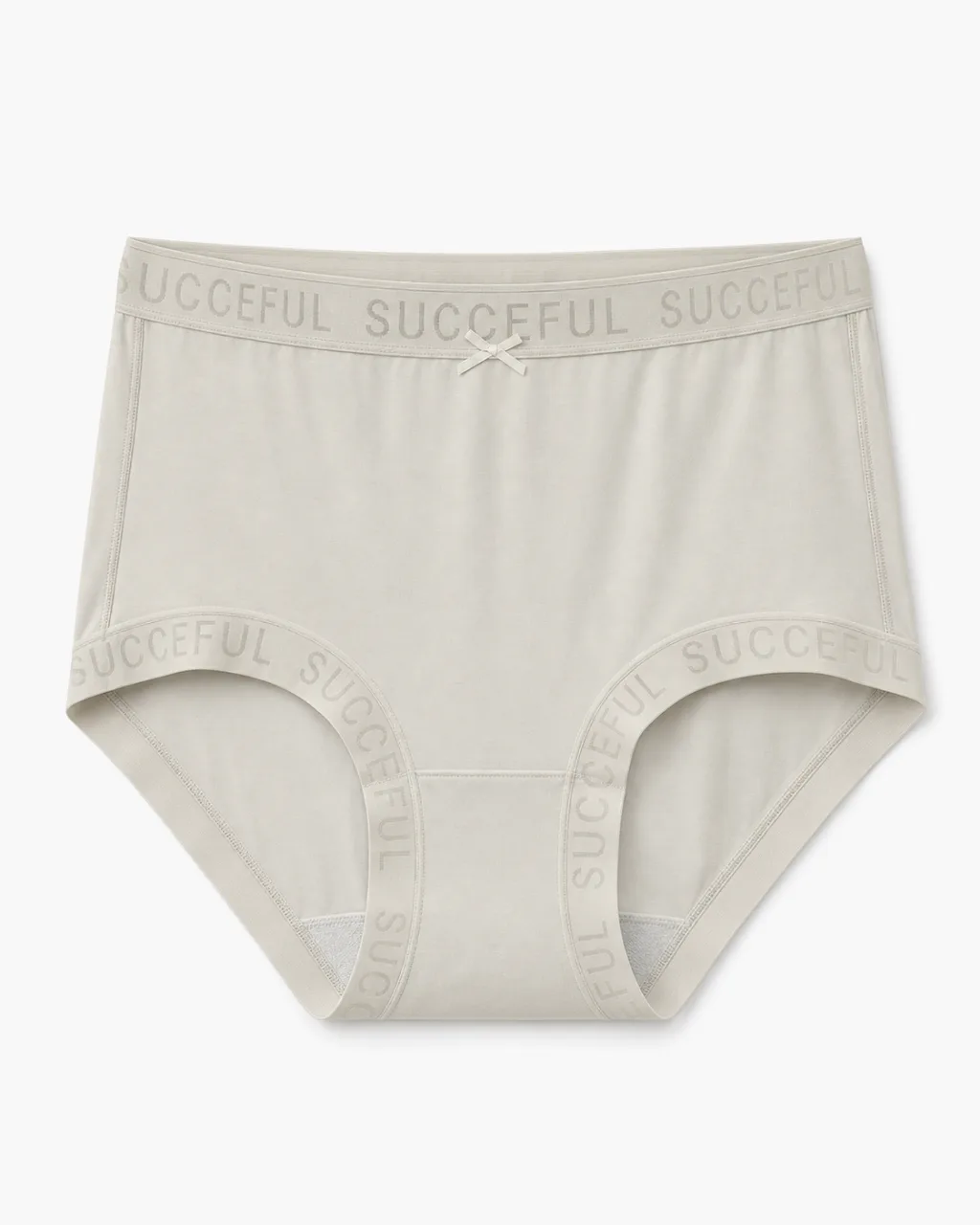 Women's Smooth High-Waist Briefs with Logo Trim - Style 33016