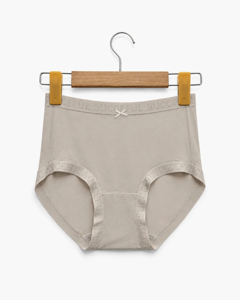 Women's Smooth High-Waist Briefs with Logo Trim - Style 33016