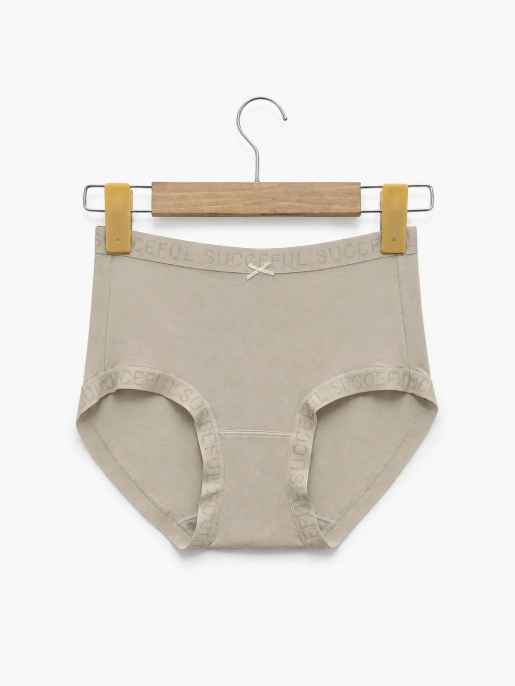 Women's Smooth High-Waist Briefs with Logo Trim - Style 33016