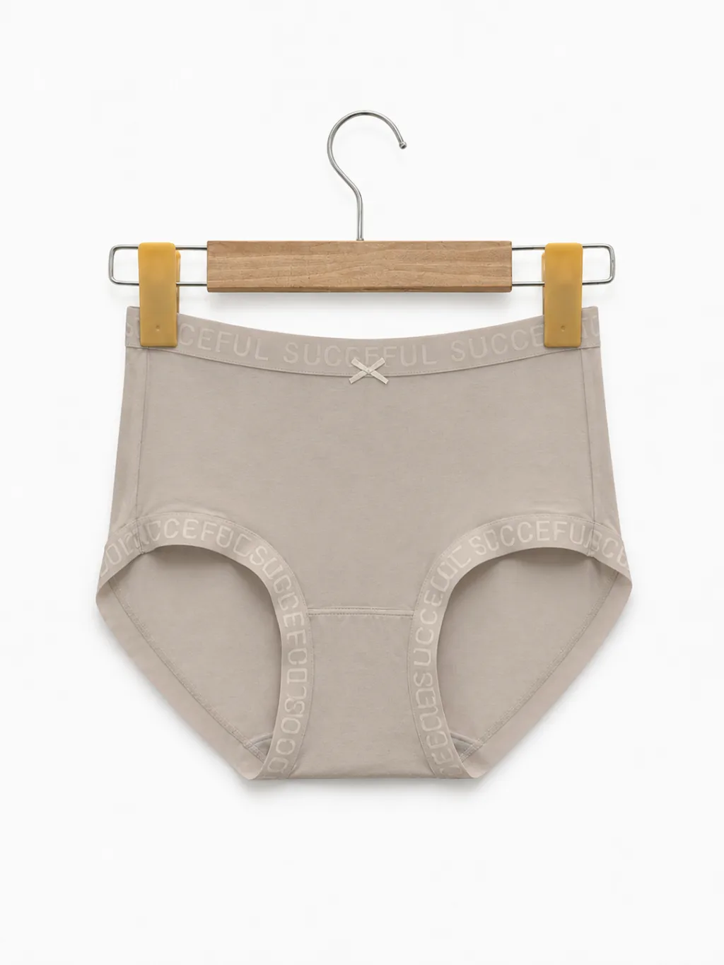 Women's Smooth High-Waist Briefs with Logo Trim - Style 33016