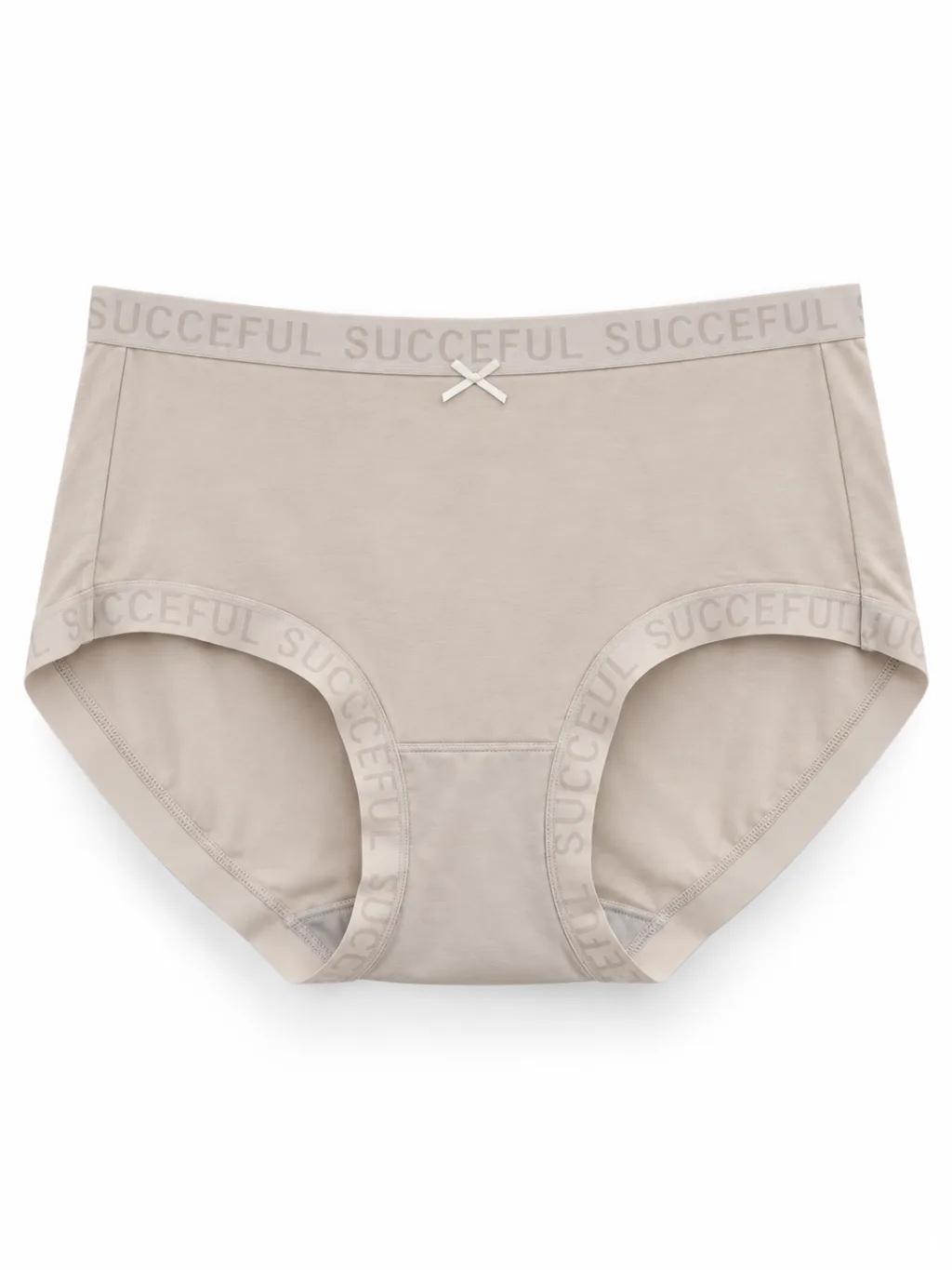 Women's Smooth High-Waist Briefs with Logo Trim - Style 33016