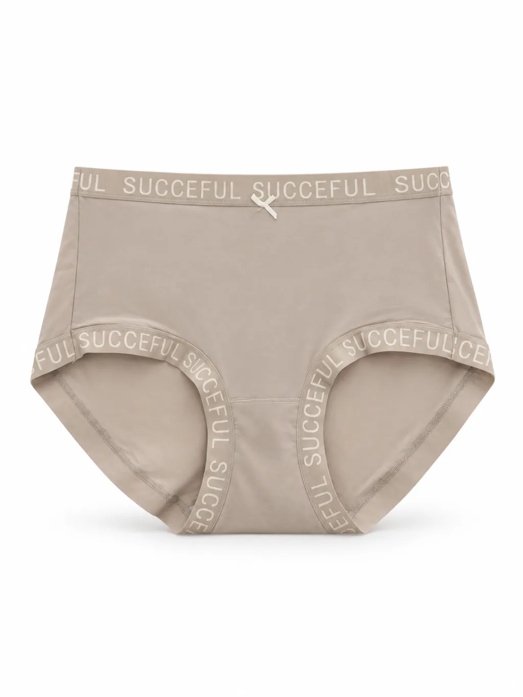 Women's Smooth High-Waist Briefs with Logo Trim - Style 33016