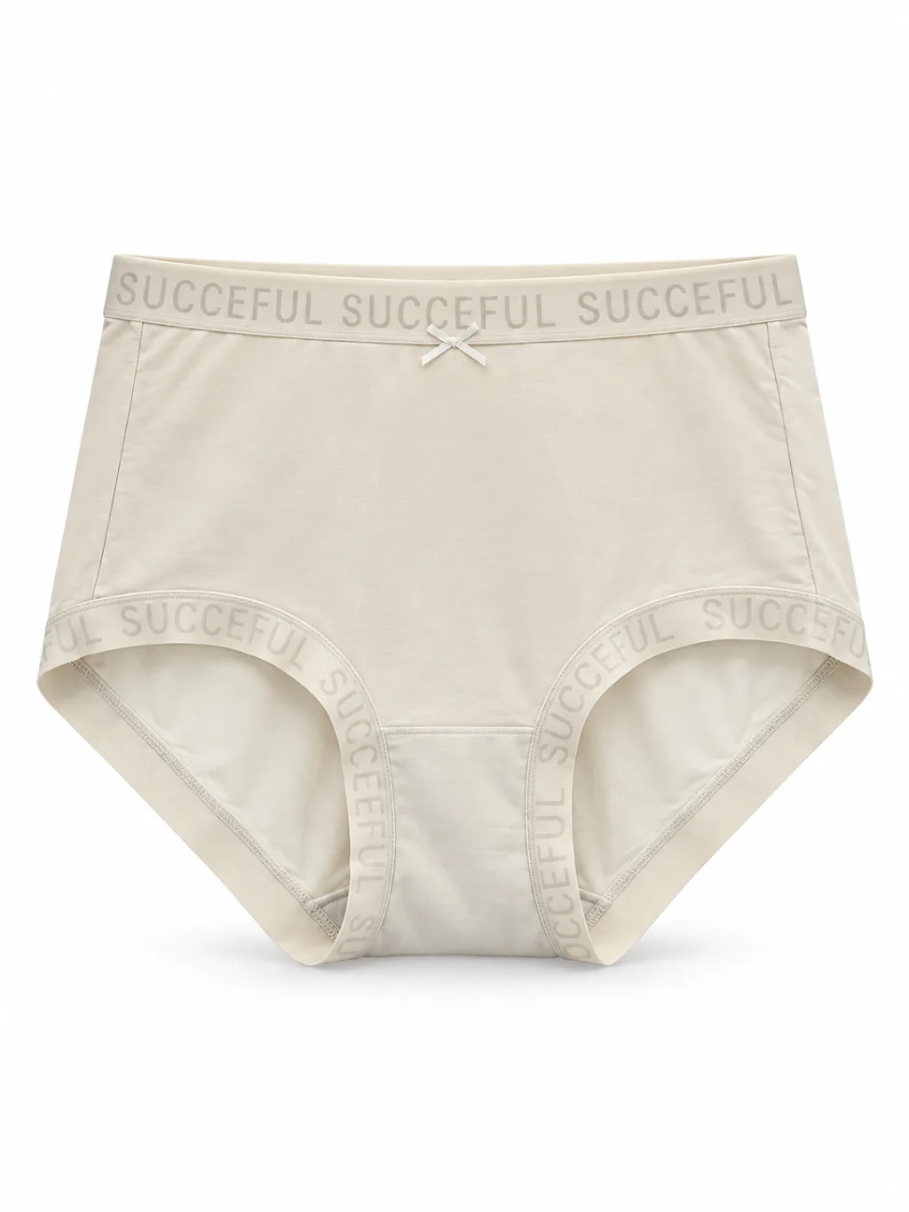 Women's Smooth High-Waist Briefs with Logo Trim - Style 33016