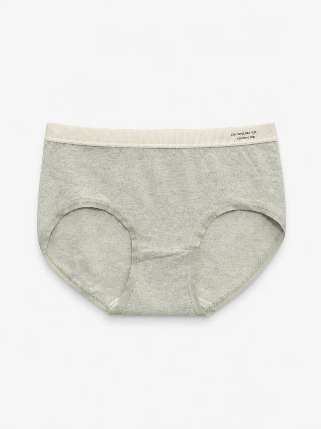 Women's 32-Gauge Melange Mid-Rise Briefs with Contrast Waist - Style 2092