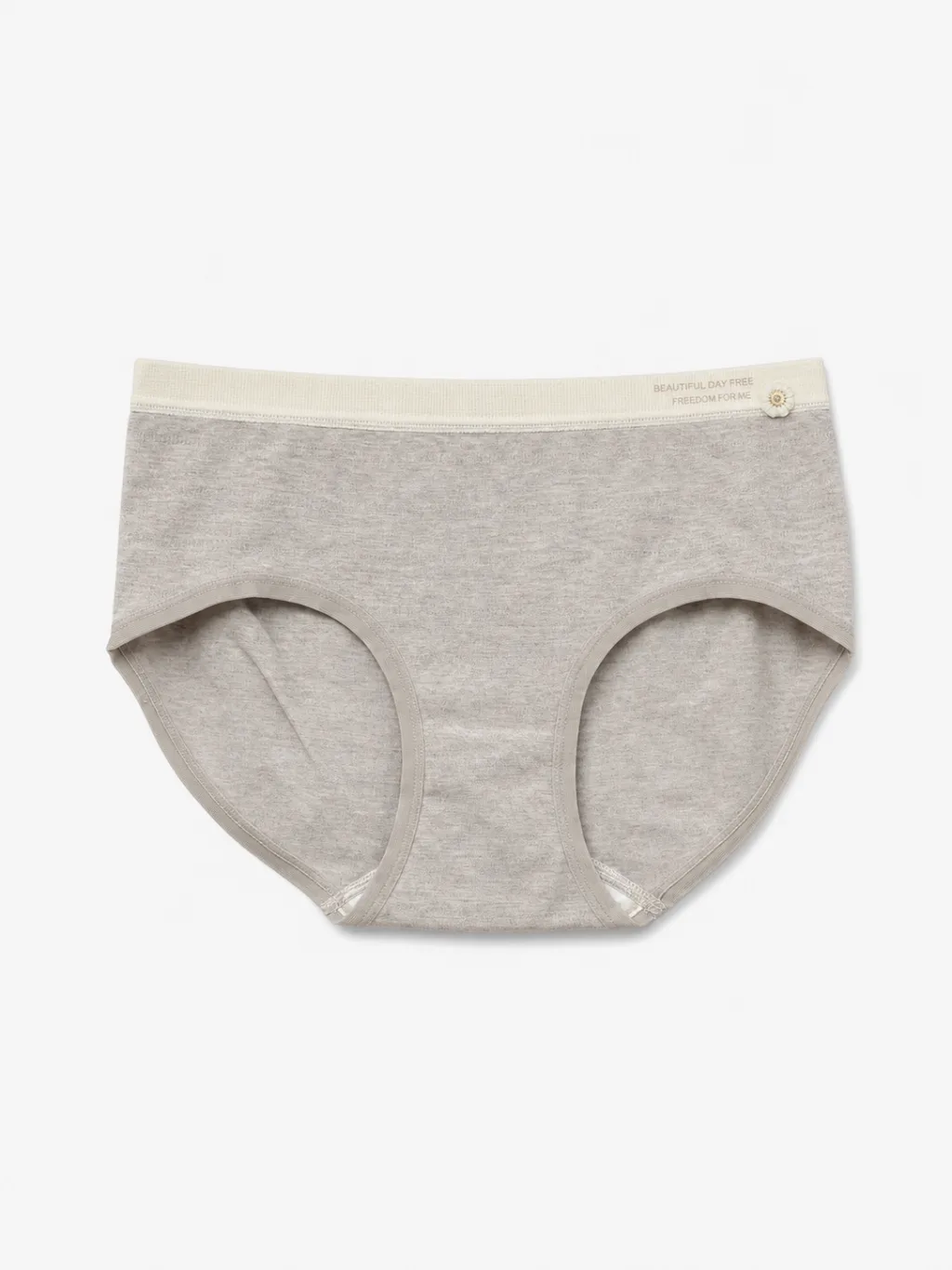 Women's 32-Gauge Melange Mid-Rise Briefs with Contrast Waist - Style 2092