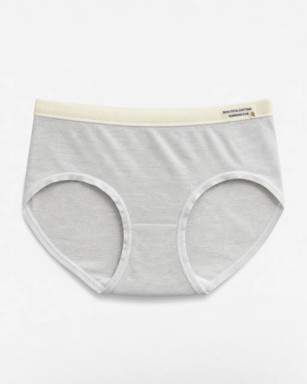 Women's 32-Gauge Melange Mid-Rise Briefs with Contrast Waist - Style 2092