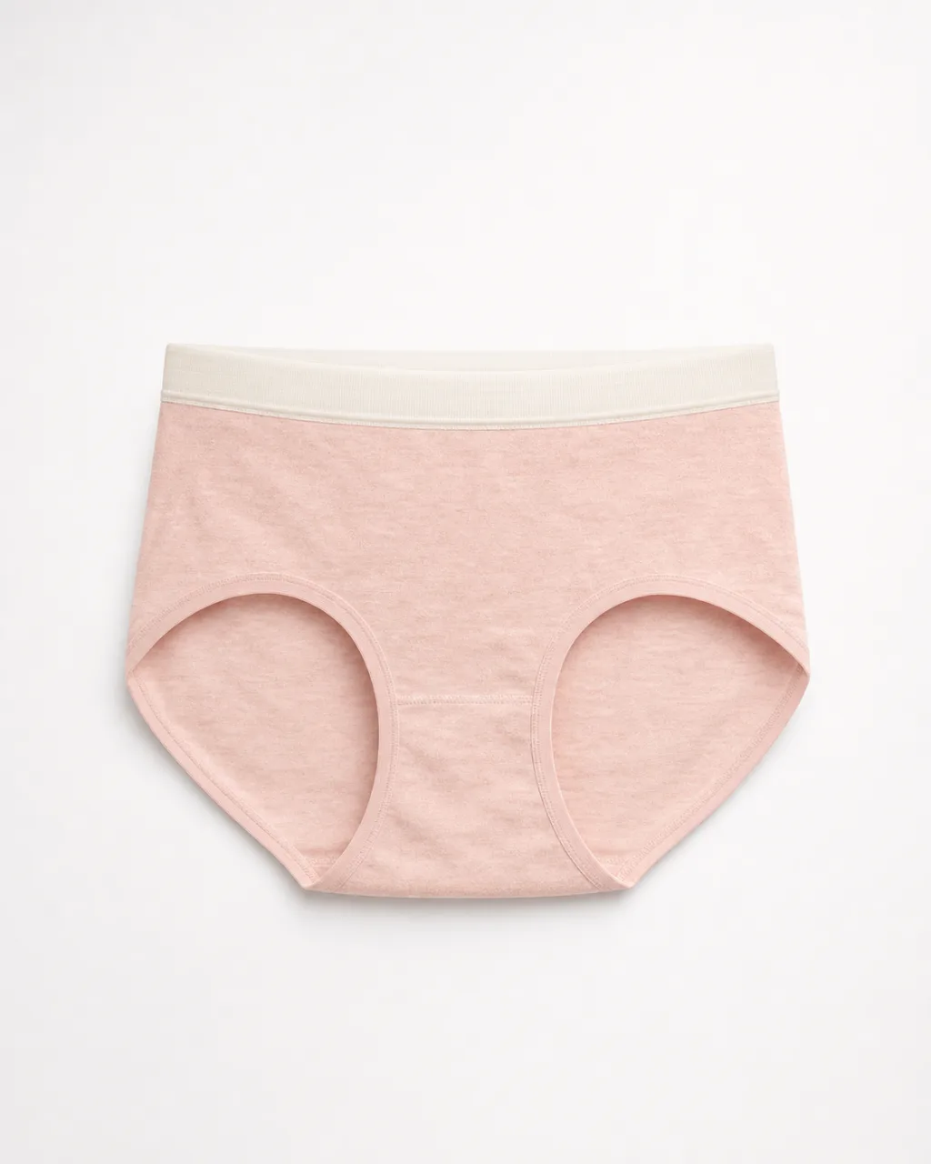 Women's 32-Gauge Melange Mid-Rise Briefs with Contrast Waist - Style 2092