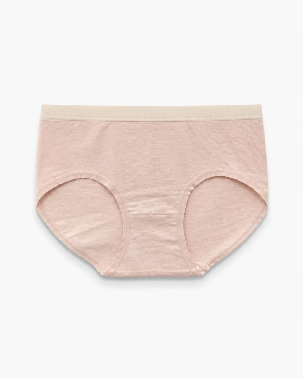Women's 32-Gauge Melange Mid-Rise Briefs with Contrast Waist - Style 2092