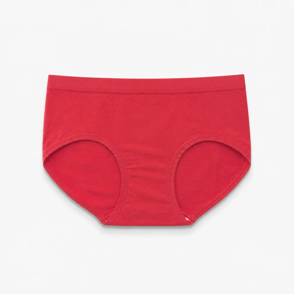 Women's 32-Gauge Melange Mid-Rise Briefs with Contrast Waist - Style 2092