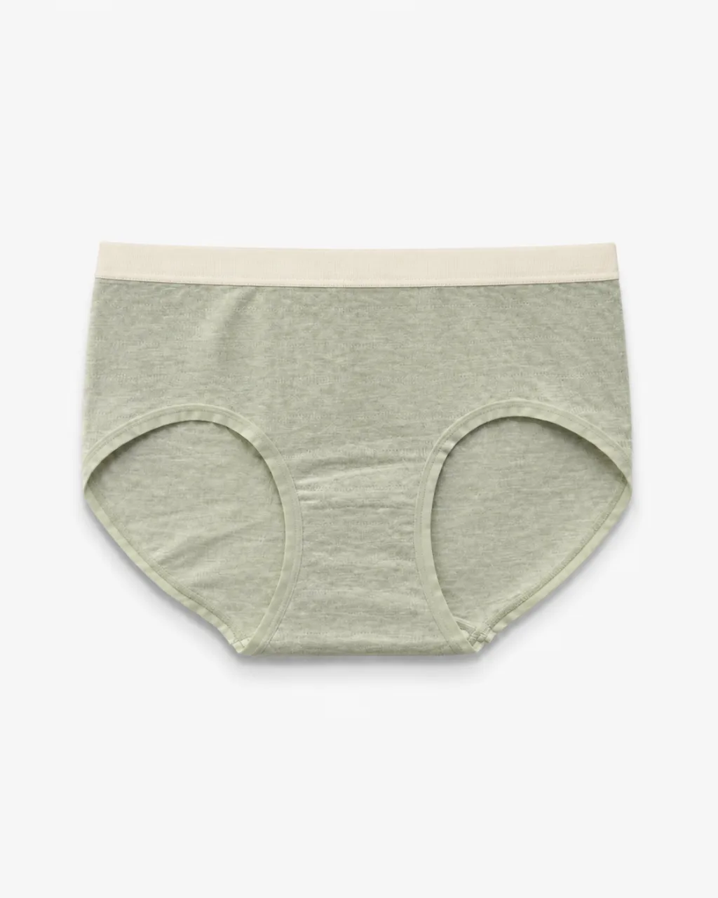 Women's 32-Gauge Melange Mid-Rise Briefs with Contrast Waist - Style 2092