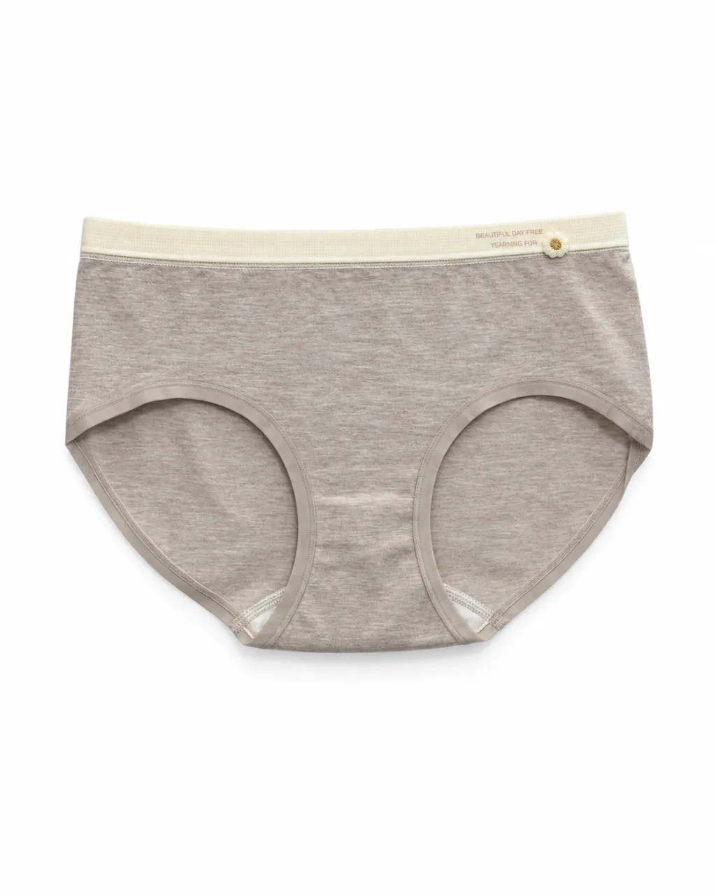 Women's 32-Gauge Melange Mid-Rise Briefs with Contrast Waist - Style 2092