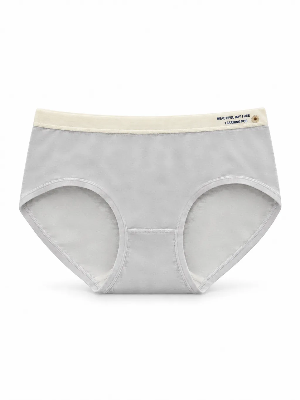 Women's 32-Gauge Melange Mid-Rise Briefs with Contrast Waist - Style 2092