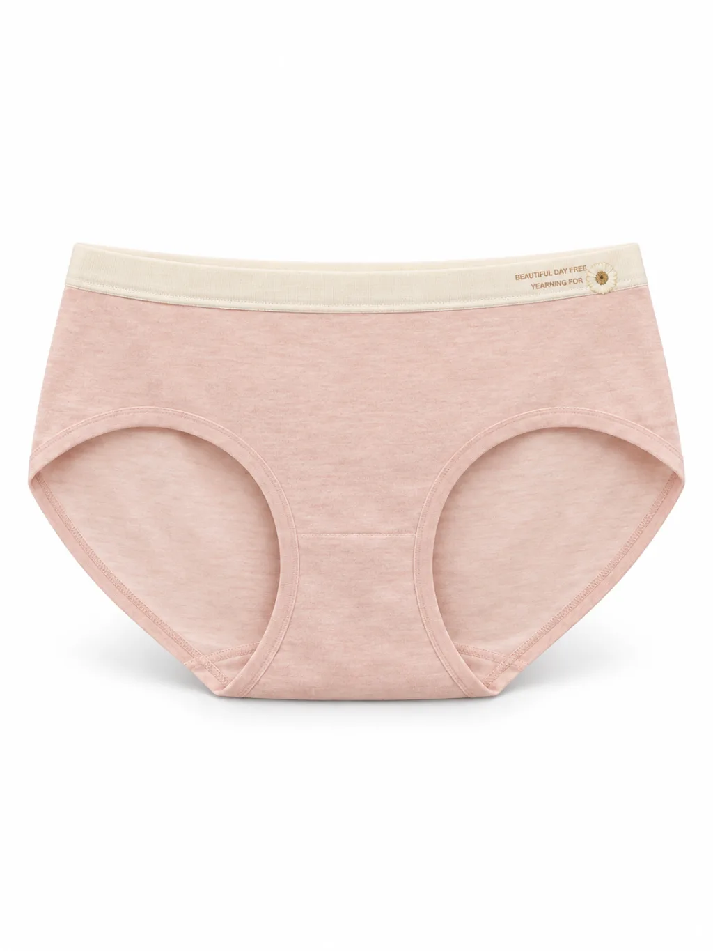 Women's 32-Gauge Melange Mid-Rise Briefs with Contrast Waist - Style 2092