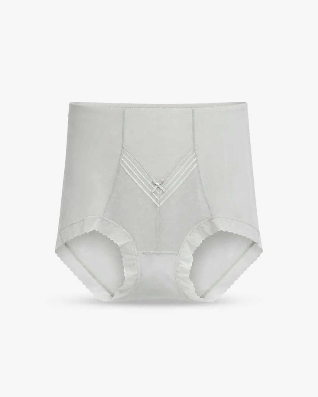 Women's High-Waist Sheer-Mesh Shaping Briefs with V-Panel - Style 1036