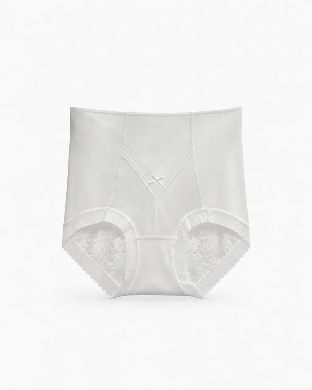 Women's High-Waist Sheer-Mesh Shaping Briefs with V-Panel - Style 1036