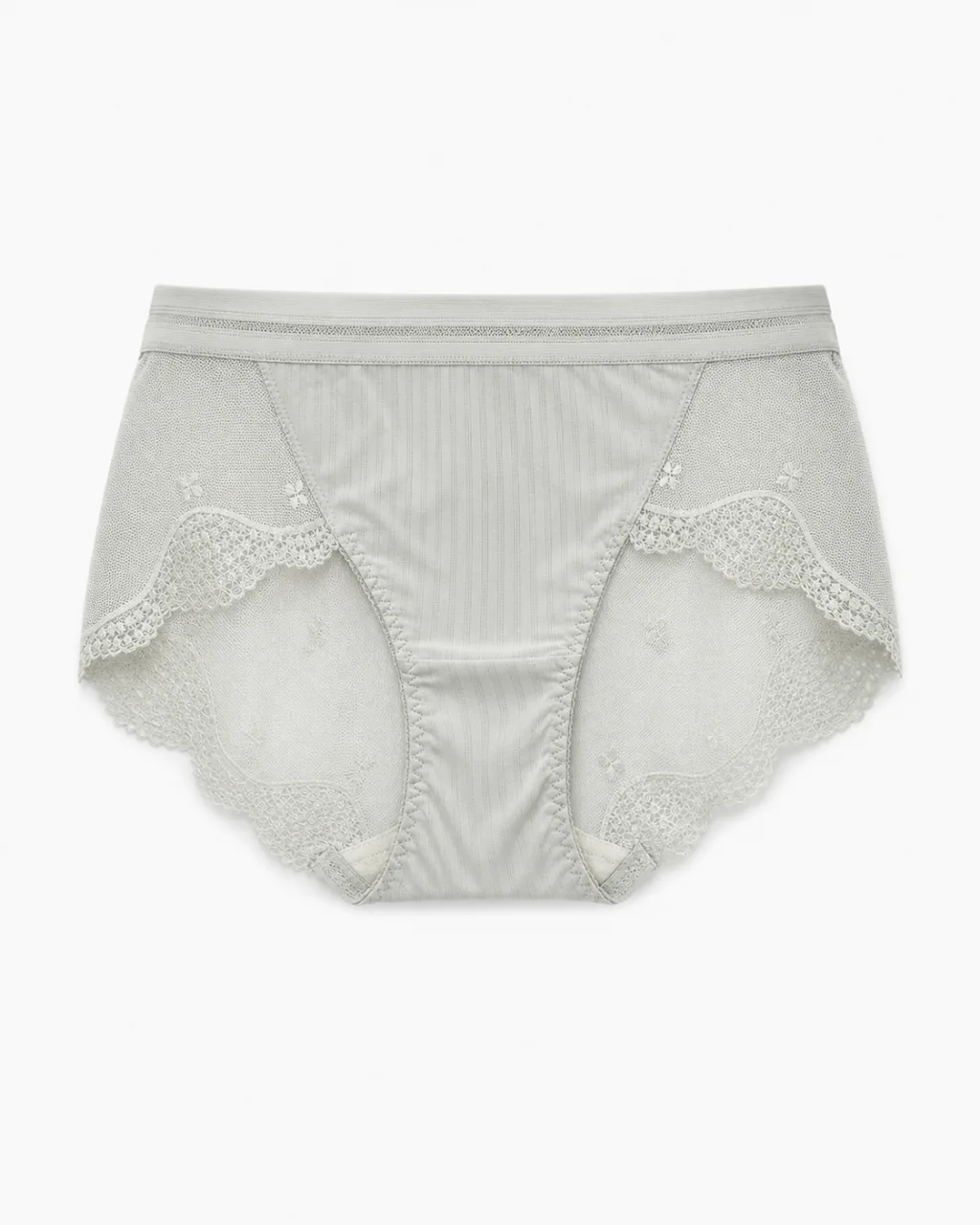 Women's Lace-Panel Mid-Rise Briefs - Style 8271