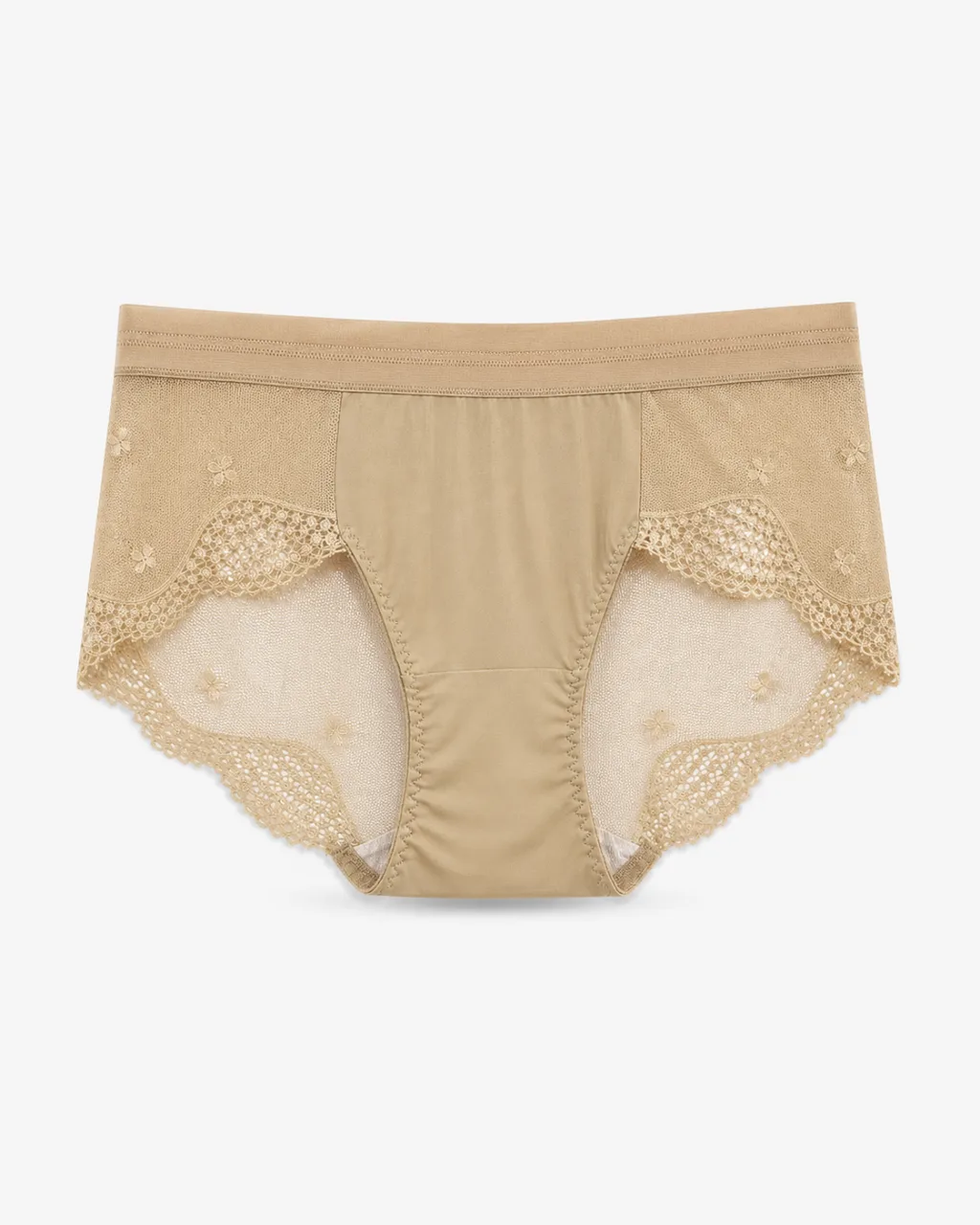 Women's Lace-Panel Mid-Rise Briefs - Style 8271