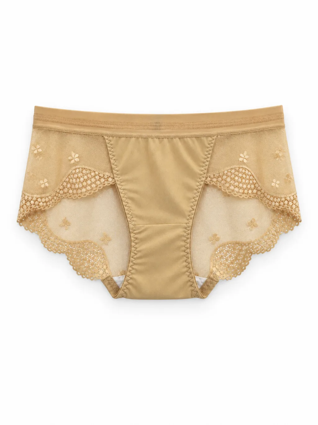 Women's Lace-Panel Mid-Rise Briefs - Style 8271
