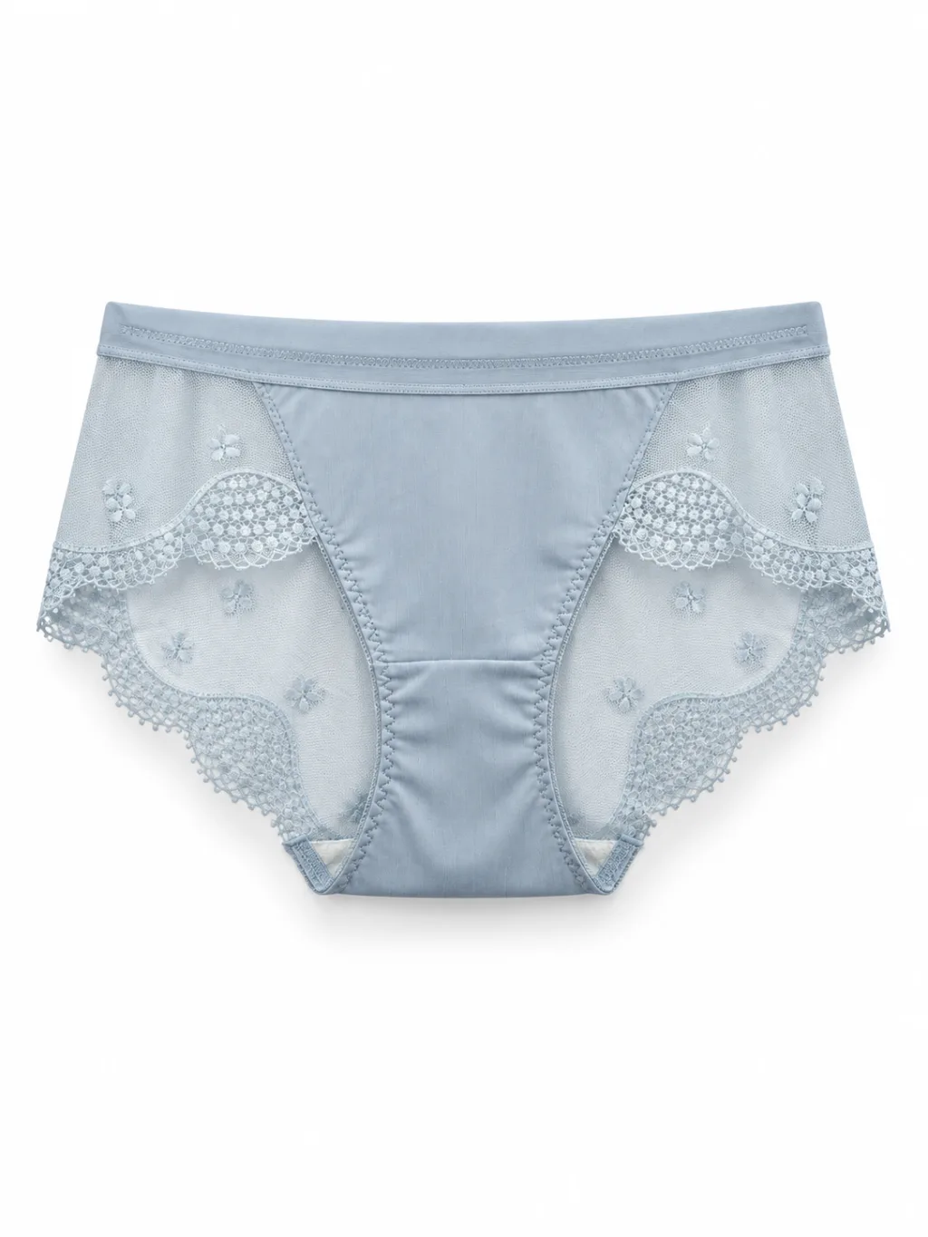 Women's Lace-Panel Mid-Rise Briefs - Style 8271