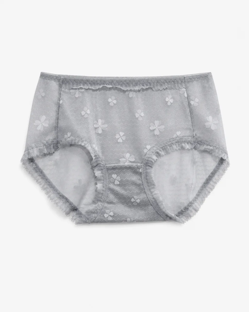 Women's Floral Mesh Mid-Rise Briefs - Style 9502