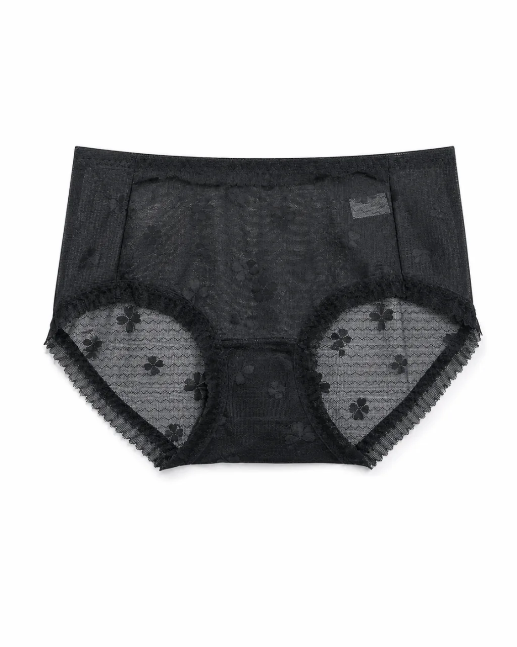 Women's Floral Mesh Mid-Rise Briefs - Style 9502