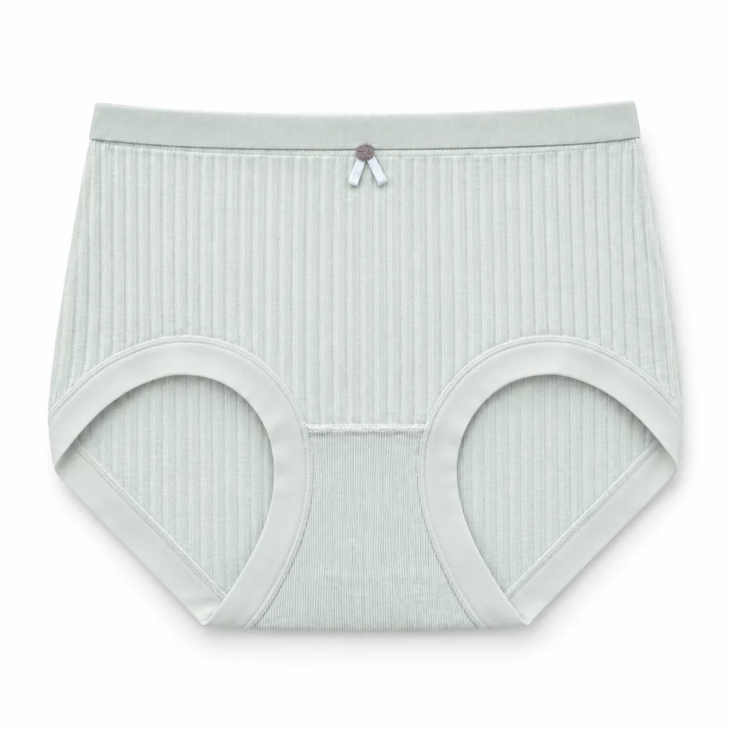 Women's Bow-Detail Ribbed High-Waist Briefs - Style 6621