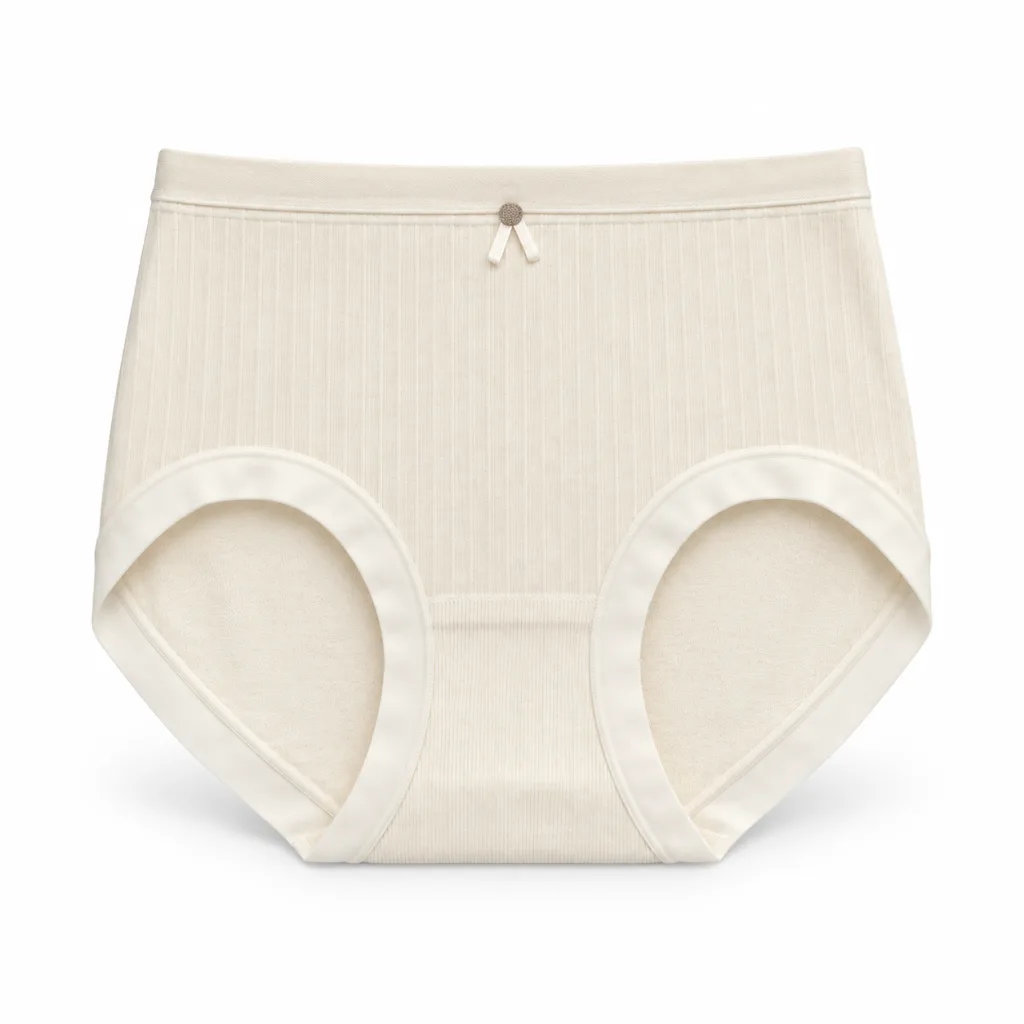 Women's Bow-Detail Ribbed High-Waist Briefs - Style 6621