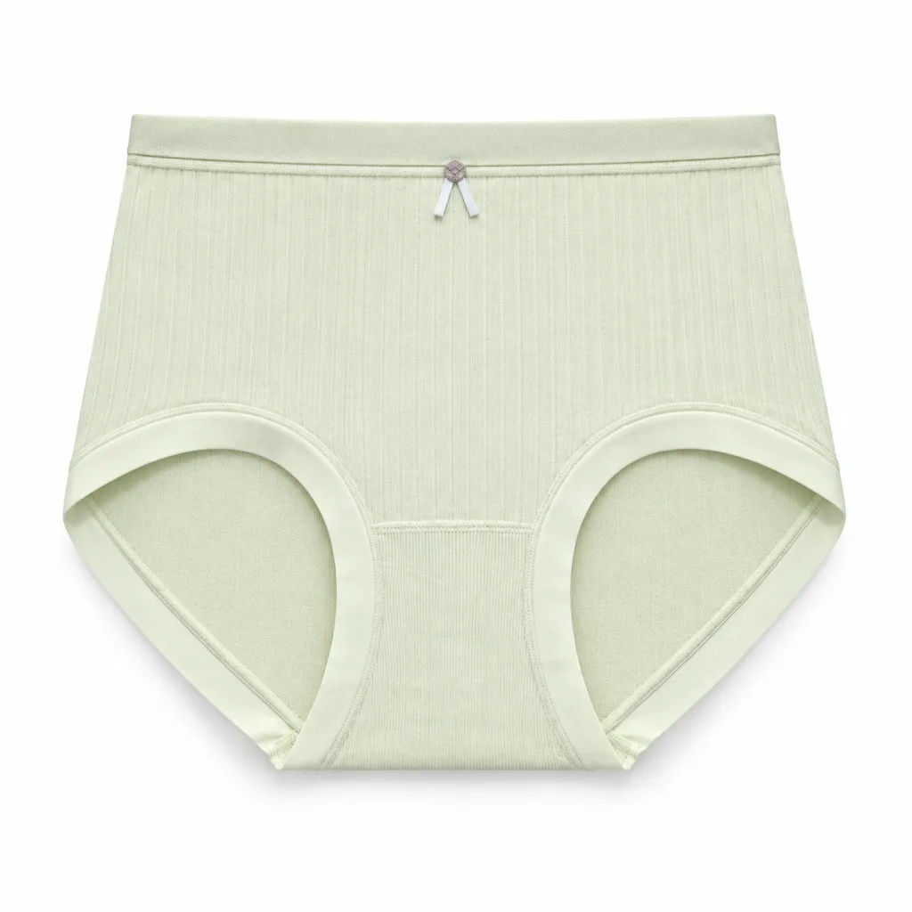 Women's Bow-Detail Ribbed High-Waist Briefs - Style 6621