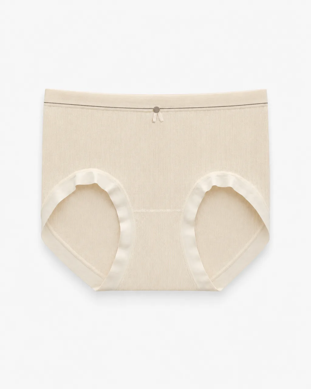 Women's Bow-Detail Ribbed High-Waist Briefs - Style 6621