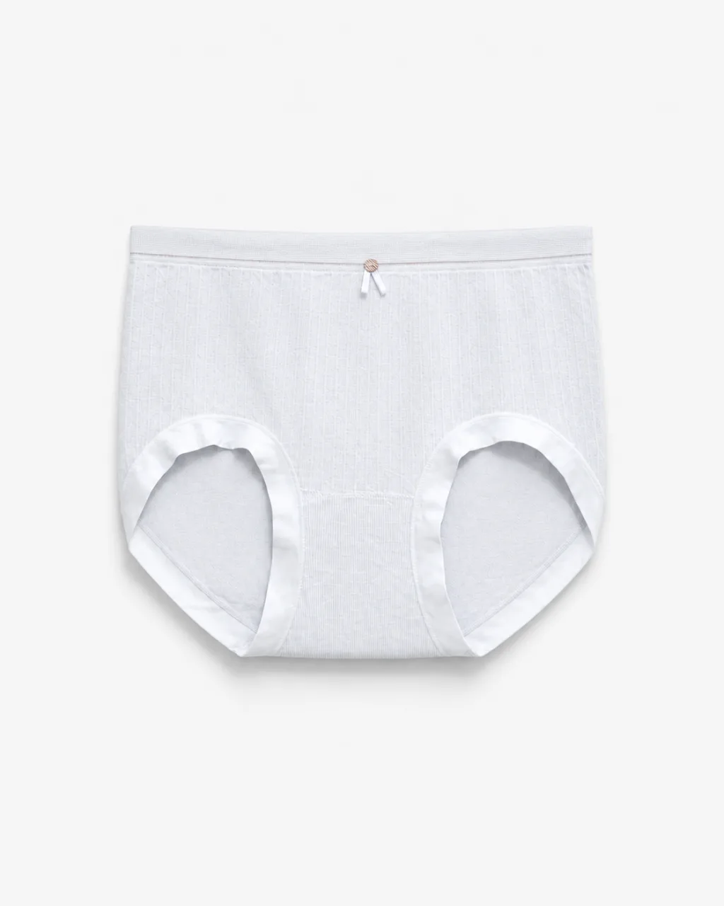 Women's Bow-Detail Ribbed High-Waist Briefs - Style 6621