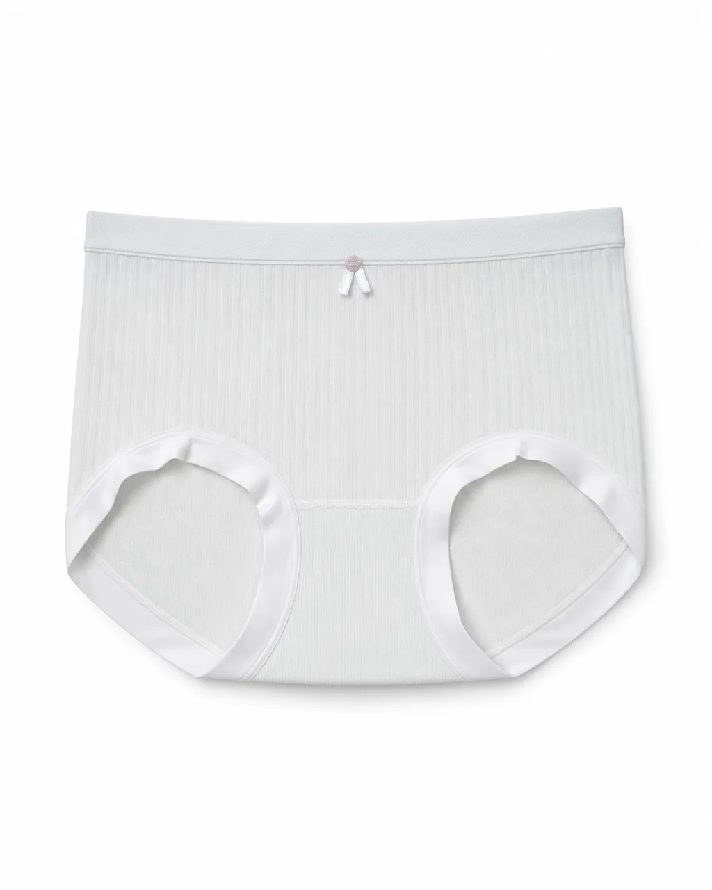 Women's Bow-Detail Ribbed High-Waist Briefs - Style 6621