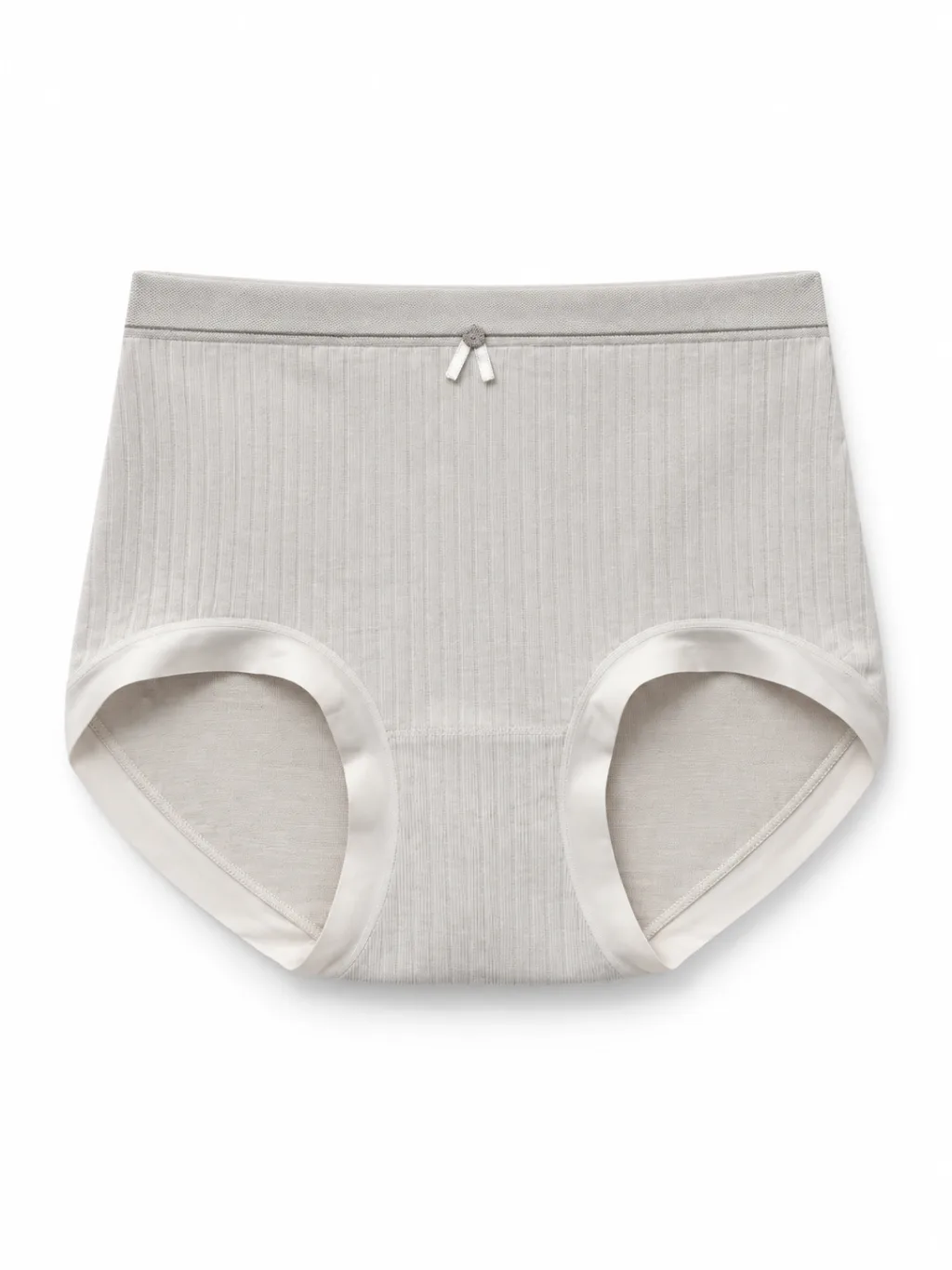 Women's Bow-Detail Ribbed High-Waist Briefs - Style 6621