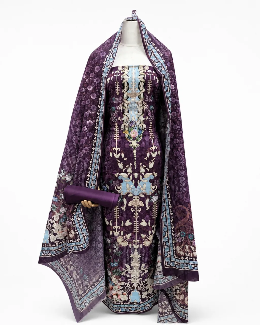 Zam Zam Plum Floral Arabesque