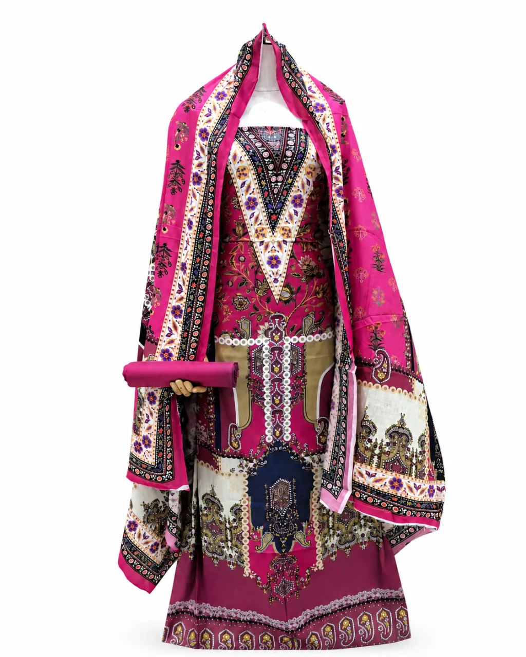 Zam Zam Fuchsia Mosaic Tapestry
