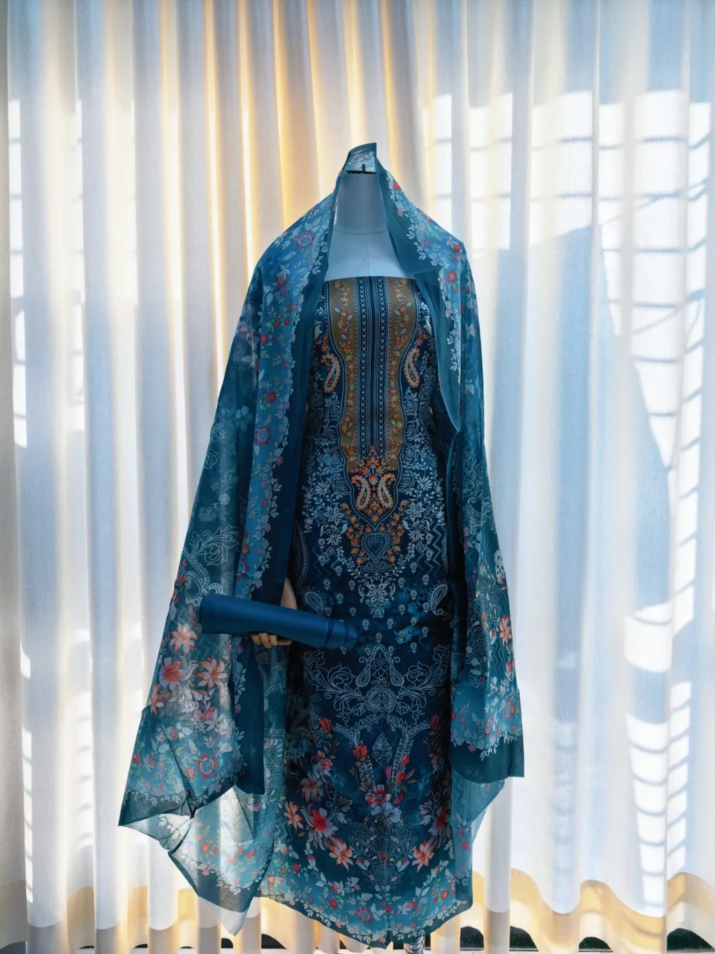 Zam Zam Teal Midnight Garden