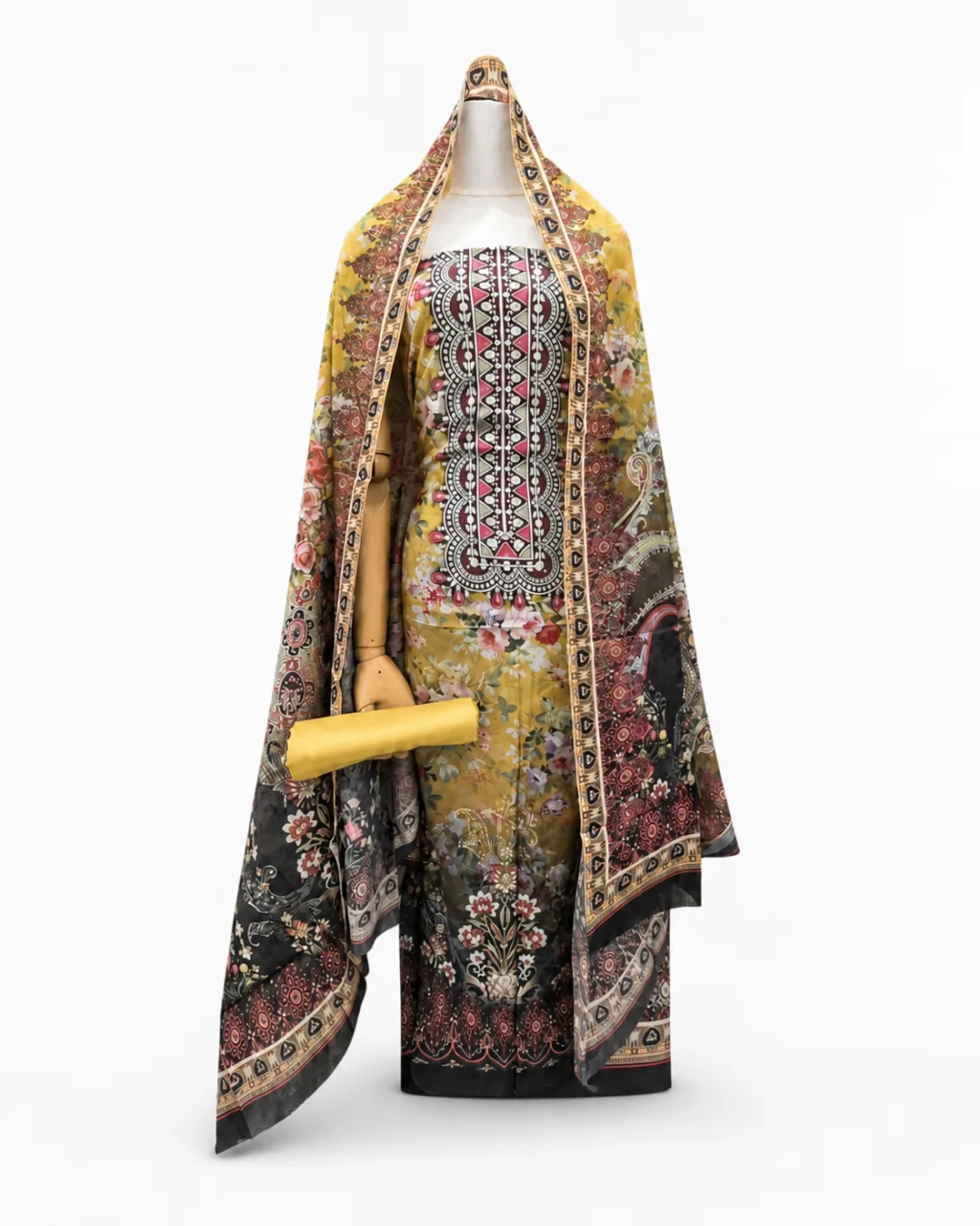Zam Zam Mustard Oval Lattice