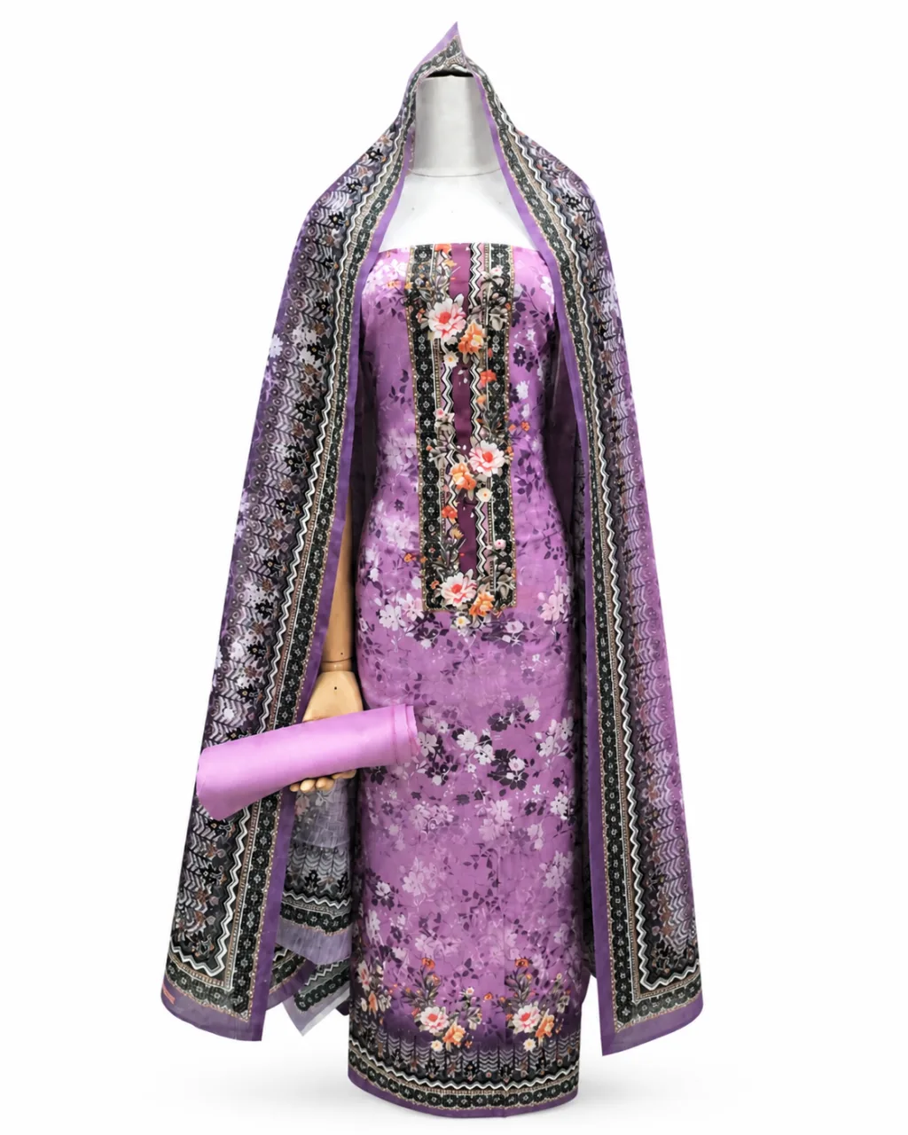 Zam Zam Lilac Floral Trellis