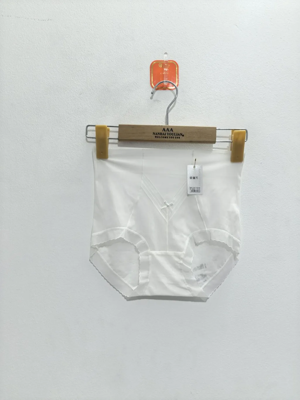 Women's High-Waist Sheer-Mesh Shaping Briefs with V-Panel - Style 1036