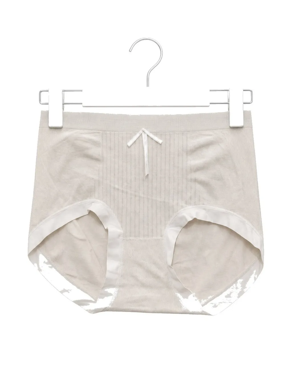 Women's Ribbed-Panel Bow High-Waist Briefs - Style 5005